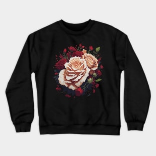 Wedding bouquet of red and white roses Crewneck Sweatshirt